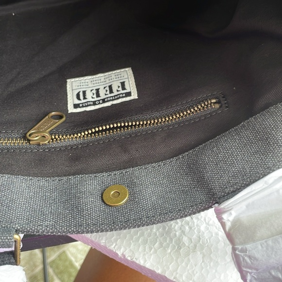 FEED Charcoal Canvas Tote Bag - Picture 7 of 9